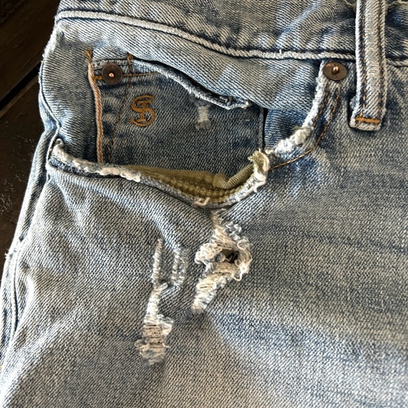 Todd Snyder Distressed Straight Jeans 34x32 - Picture 2 of 5